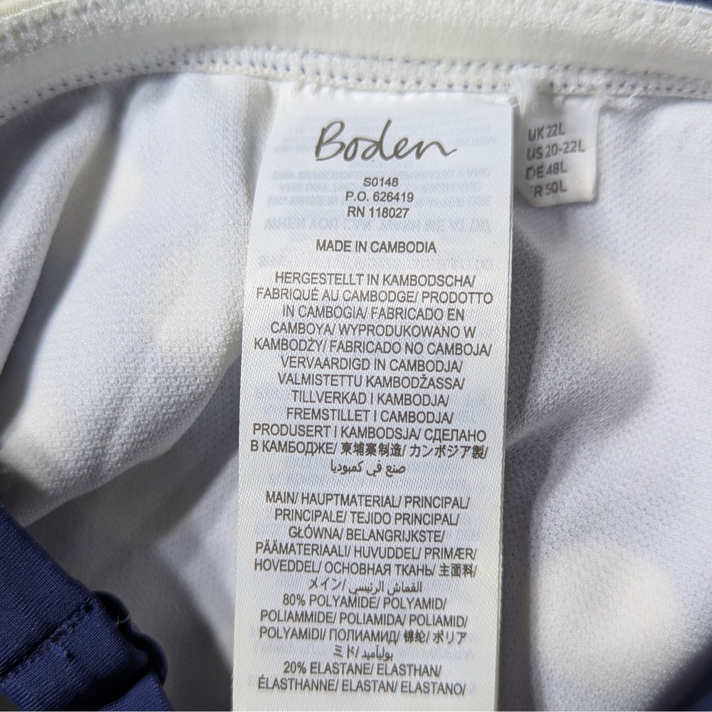 Boden Navy Polka Dot One-Piece Swimsuit | US 20–22 (UK‎ 22L) - Picture 2 of 4